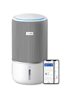 فيليبس Philips Pure Protect Water 3400 Series smart 2-in-1 Air Purifier & Humidifier - 78 m2, HEPA, Active Carbon, 5 Speed, Sleep Mode, Child Lock, 3.2L Water Tank, smart app control AC3420/10 Grey/White  - Image 2
