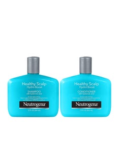 Neutrogena Neutrogena Moisturizing Healthy Scalp Hydro Boost Shampoo & Conditioner for Dry Hair and Scalp, with Hydrating Hyaluronic Acid, pH-Balanced, Paraben & Phthalate-Free, Color-Safe, 12 Fl Oz  - Image 1