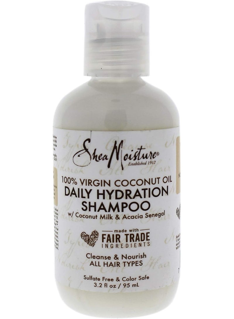 SheaMoisture Virgin Coconut Oil Daily Hydration Shampoo For Unisex, 3.2 Oz - Image 1
