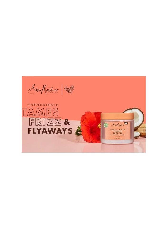 SheaMoisture Flaxseed Edge Control Gel Hair Products for Curly Hair Coconut and Hibiscus Paraben-Free Hair 3.5 oz ml  - Image 3
