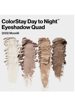 Revlon Revlon ColorStay Day to Night Eyeshadow Quad, Longwear Shadow Palette with Transitional Shades and Buttery Soft Feel, Crease & Smudge Proof 0.16 oz 555 Moonlit  - Image 2