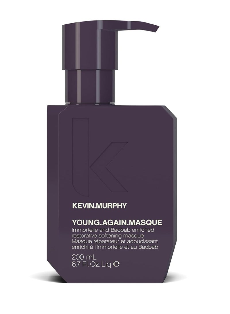 KEVIN.MURPHY - KEVIN.MURPHY YOUNG.AGAIN.MASQUE - Hair Masque for Damaged Hair - For Dry, Damaged, Brittle Hair - Deep Conditioning Masque - With Immortelle & Baobab Seed Oil - 200 mL / 6.7 fl oz - Image 1