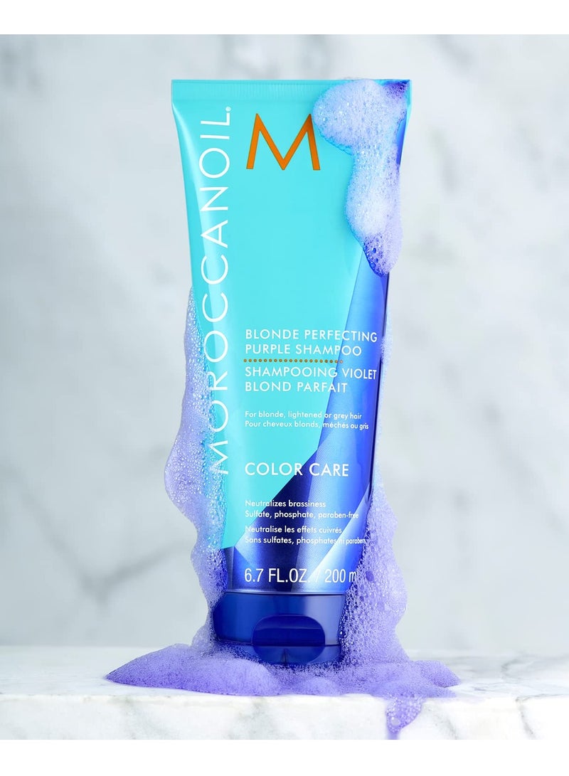 Moroccanoil Blonde Perfecting Purple Shampoo - Image 2