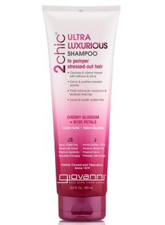 Giovanni GIOVANNI 2chic Ultra-Luxurious Shampoo - Shampoo for Curly & Wavy Hair, Aloe Vera, Pro-Vitamin B5, Lauryl & Laureth Sulfate Free, No Parabens, Color Safe, Cherry Blossom & Rose Petal - 8.5 oz (1 Pack)  - Image 1