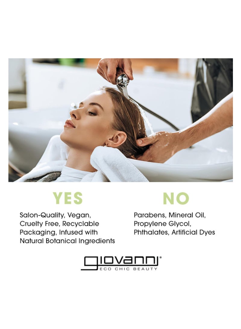 Giovanni GIOVANNI 2chic Ultra-Luxurious Shampoo - Shampoo for Curly & Wavy Hair, Aloe Vera, Pro-Vitamin B5, Lauryl & Laureth Sulfate Free, No Parabens, Color Safe, Cherry Blossom & Rose Petal - 8.5 oz (1 Pack)  - Image 4