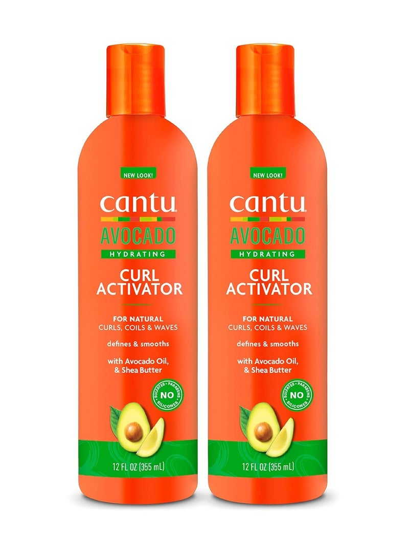 Cantu Cantu Avocado Hydrating Curl Activator Cream with Pure Shea Butter, (Packaging May Vary) 12 oz (Pack of 2)  - Image 1