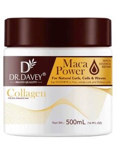 DR. DAVEY Collagen Hair Mask Deep Repair Conditioning Argan Oil Collagen Hair Treatment Essence for Dry Damaged Hair All Hair Types 500ml  - Image 1