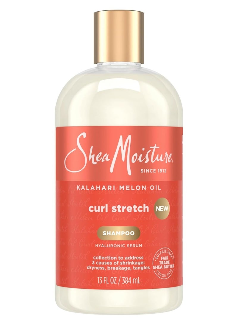 SheaMoisture Curl Stretch Shampoo Kalahari Melon Oil Infused with Hyaluronic Serum, Cleanses and Hydrates for Strong and Soft Curls, for Type 4 Hair 13 Fl Oz - Image 1