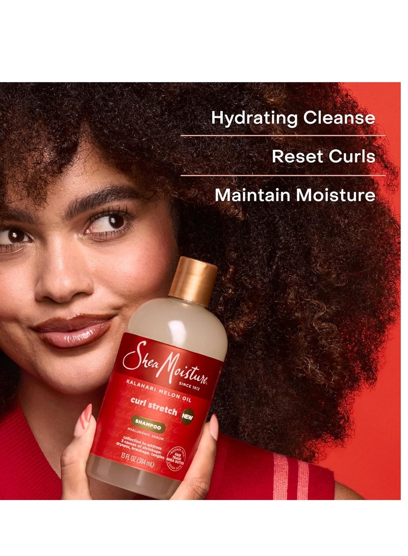 SheaMoisture Curl Stretch Shampoo Kalahari Melon Oil Infused with Hyaluronic Serum, Cleanses and Hydrates for Strong and Soft Curls, for Type 4 Hair 13 Fl Oz - Image 3