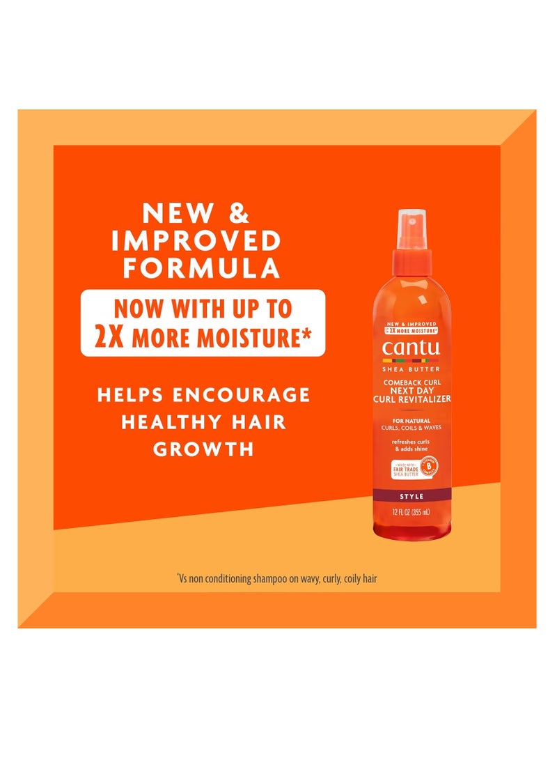 Cantu Cantu Comeback Curl Next Day Curl Revitalizer for Natural Hair with Pure Shea Butter  (Packaging May Vary) 12 fl oz (Pack of 3)  - Image 4