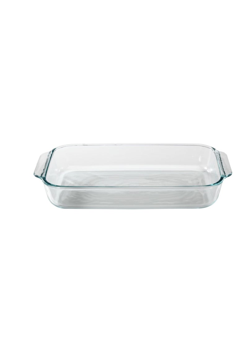PYREX Pyrex Basics 3 Quart Glass Oblong Baking Dish with Red Plastic Lid -9 inch x 13 inch x 2 inch - Original Genuine Pyrex - Made in the USA Clear Glass Red Lid - Image 3