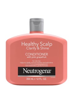 Neutrogena Neutrogena Exfoliating Healthy Scalp Clarify & Shine Conditioner for Oily Hair and Scalp, Anti-Residue Conditioner with Pink Grapefruit, Paraben & Phthalate-Free, Color-Safe 12 fl oz  - Image 1
