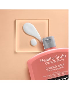 Neutrogena Neutrogena Exfoliating Healthy Scalp Clarify & Shine Conditioner for Oily Hair and Scalp, Anti-Residue Conditioner with Pink Grapefruit, Paraben & Phthalate-Free, Color-Safe 12 fl oz  - Image 3