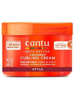 Cantu Cantu Coconut Curling Cream 12 oz & Grow Strong Strengthening Treatment 6 oz Bundle 6 Fluid Ounces, 12 Fluid Ounces  - Image 4