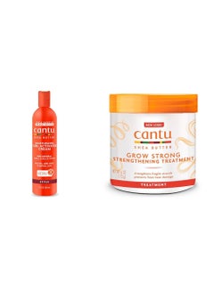 Cantu Cantu Moisturizing Curl Activator Cream 12 oz & Strengthening Treatment 6 oz Bundle for Natural Hair 12 fl oz and 6 oz  - Image 1