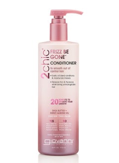 Giovanni GIOVANNI 2chic Frizz Be Gone Conditioner - Anti-Frizz Natural Hair Smoothing Formula with Shea Butter & Sweet Almond Oil, Macadamia, Paraben Free, Color Safe 24 fl oz 