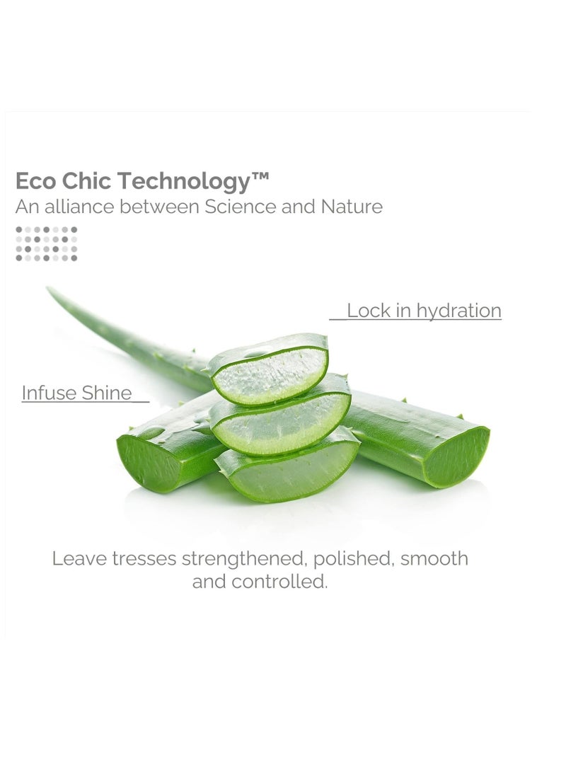Giovanni GIOVANNI Eco Chic Smooth as Silk Deep Moisture Shampoo - Apple + Aloe Extracts, Calms Frizz, Detangles, Wash & Go, Lauryl & Laureth Sulfate Free, Paraben Free, Color Safe - 8.5 oz (Pack of 3)  - Image 4