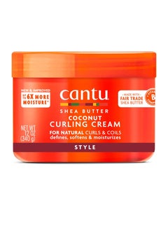Cantu Cantu Coconut Curling Cream 12 oz & Coconut Oil Shine Mist 8 fl oz Bundle for Natural Hair 12 oz and 8 fl oz  - Image 2