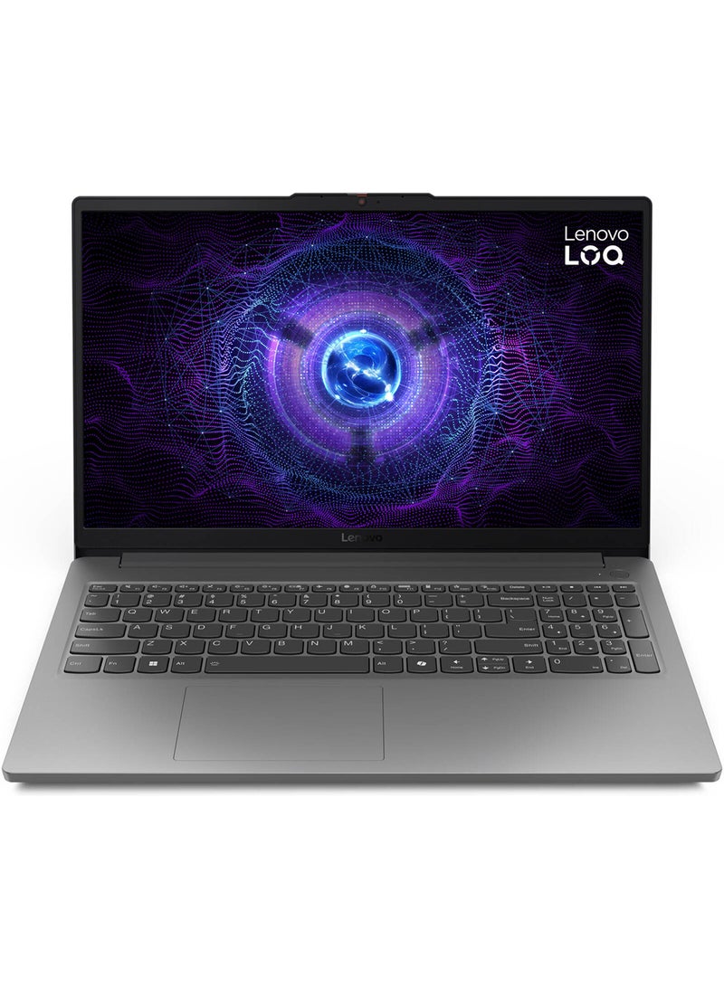 Lenovo LOQ 15IAX9E Gaming Laptop 15.6-InchFHD 144Hz IPS Display, Core i5-12450HX Processor/16GB RAM/512GB SSD/2GB GeForce RTX 2050/Windows 11 Pro + Lenovo LOQ M100 RGB Mouse English Luna Grey  - Image 1
