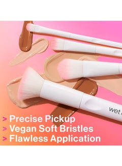 Wet N Wild wet n wild Kabuki Brush, Flat Top for All Formulas, Densely-Packed Synthetic Bristles, Ergonomic Handle for Comfortable Control Flat Top  - Image 2