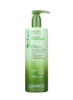 Giovanni GIOVANNI 2chic Ultra-Moist Conditioner - Avocado & Olive Oil, Creamy Hydration Formula, Enriched with Aloe Vera, Shea Butter, Botanical Extracts, No Parabens, Color Safe - 24 oz  - Image 1