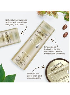Giovanni GIOVANNI Smoothing Castor Oil Shampoo – All Hair Types, Moisturize Hair & Scalp, Hydrate & Tame Frizz, Jojoba, Argan Oil, Coconut Oil, Shea Butter, Keratin - 13.5 oz  - Image 4