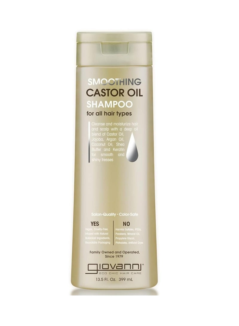 Giovanni GIOVANNI Smoothing Castor Oil Shampoo – All Hair Types, Moisturize Hair & Scalp, Hydrate & Tame Frizz, Jojoba, Argan Oil, Coconut Oil, Shea Butter, Keratin - 13.5 oz  - Image 5