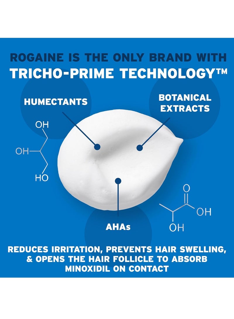 Rogaine Men's Rogaine 5% Minoxidil Foam for Hair Loss and Hair Regrowth, Topical Treatment for Thinning Hair, 3-Month Supply 2.11 Ounce, 3 Countounce - Image 4