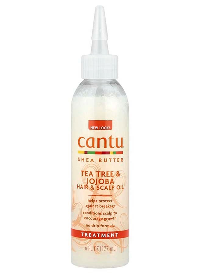 Cantu Shea Butter Tea Tree & Jojoba Hair & Scalp Oil, 6 Fluid Ounce - Image 1