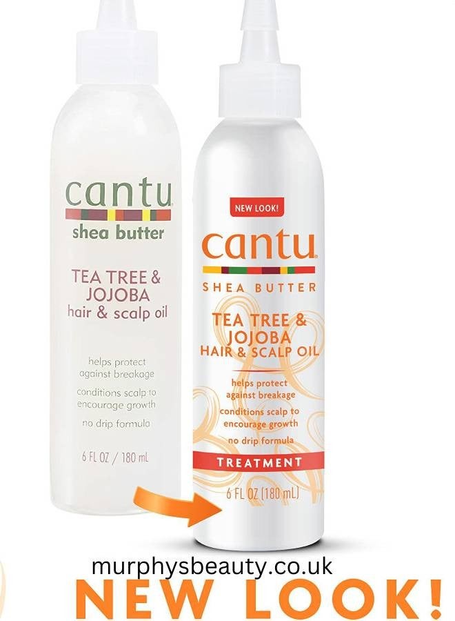 Cantu Shea Butter Tea Tree & Jojoba Hair & Scalp Oil, 6 Fluid Ounce - Image 2