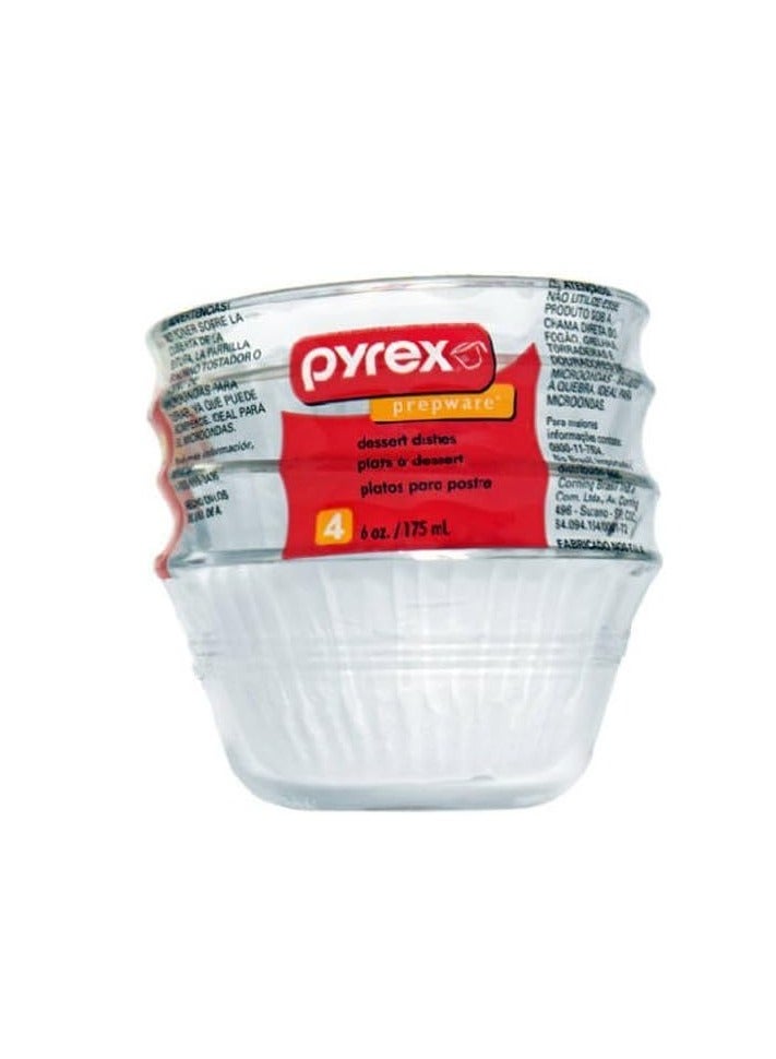 PYREX Pyrex Glass 6-Ounce Custard Cups, Set of 4 (2) Custard Cups - Image 2