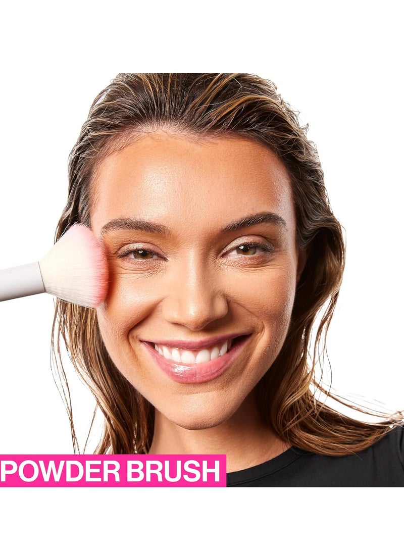 Wet N Wild - Powder Brush, Ultra-Plush Synthetic Bristles for Flawless Application, Soft Touch, Ergonomic Handle for Comfortable Precision Control White - Powder - Image 1