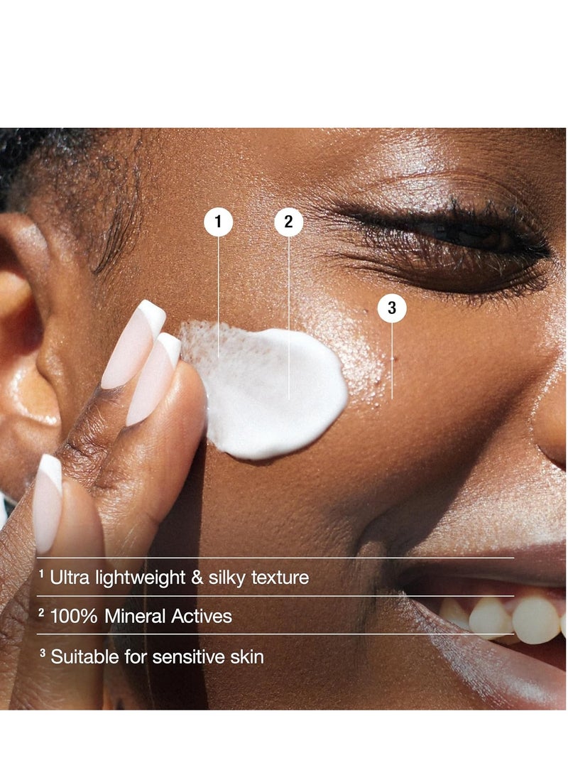 Ultra Sheer Face Liquid Mineral Sunscreen, Lightweight, Broad Spectrum SPF 70 Facial Sunscreen for Sensitive Skin Leaves a Silky, Non-Greasy Finish, Oxybenzone-Free 40ml