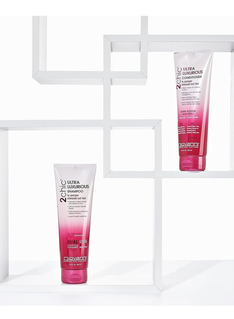 Giovanni 2chic Ultra-Luxurious Conditioner - Calms & Smooths Curly & Wavy Hair, Silkens Tresses, Strengthens Overprocessed Hair, Helps Detangle, Color Safe, Cherry Blossom & Rose Petals 24 fl oz  - Image 3