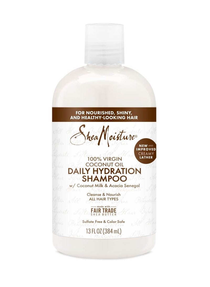 شيامويستر شامبو الترطيب اليومي 100% زيت جوز الهند البكر لجميع أنواع الشعر خالي من الكبريتات 13 أونصة - Image 1