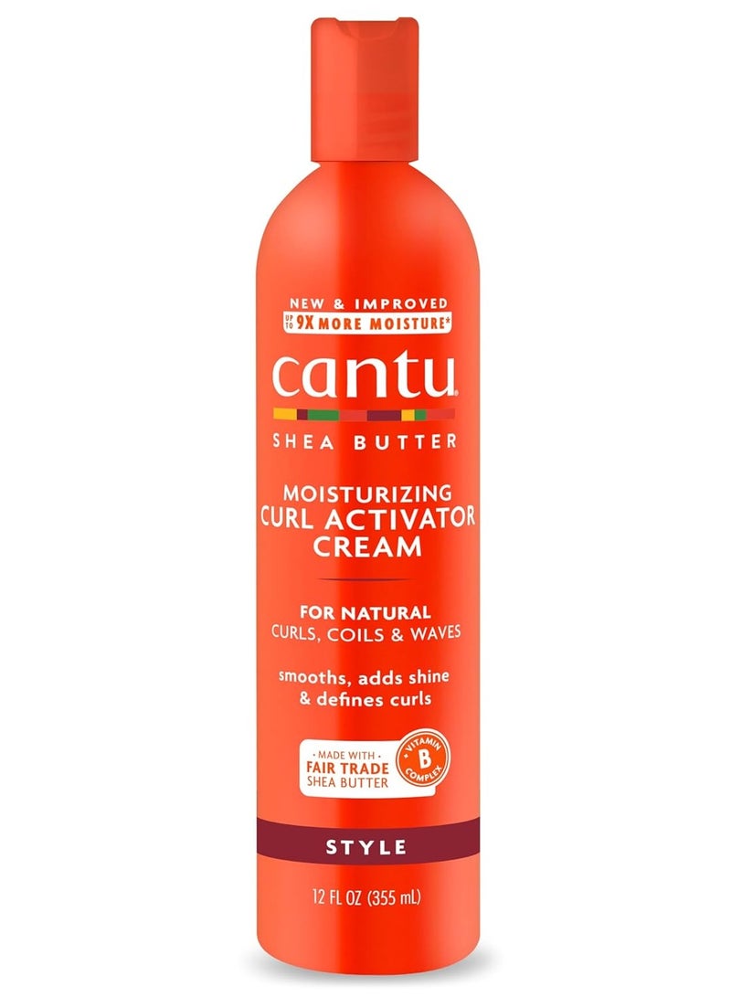 Cantu - Moisturizing Curl Activator Cream 12 fl oz & Comeback Curl Revitalizer Mist Bundle for Natural Hair 12 fl oz (Pack of 2) - Image 1