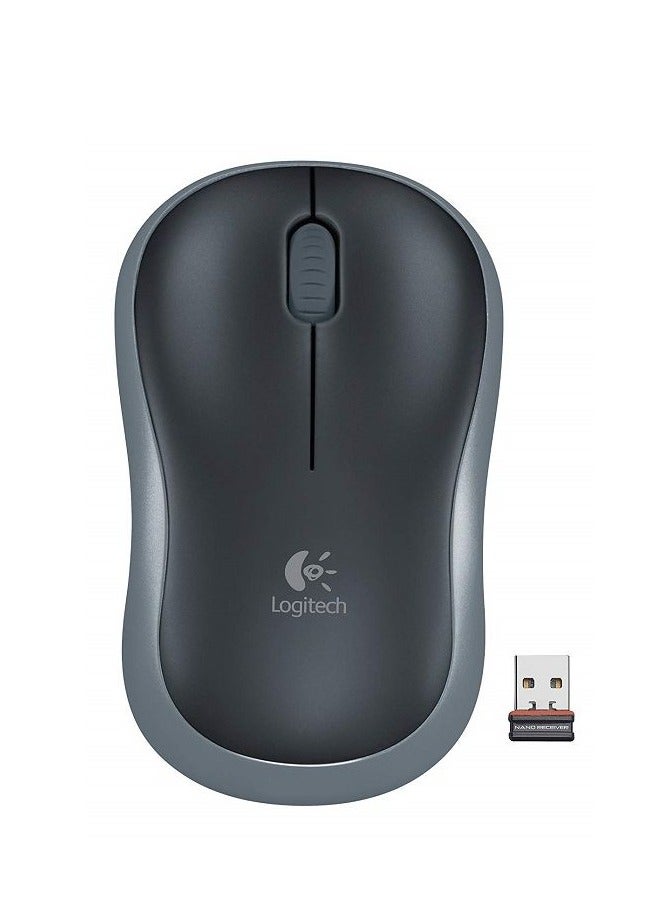 Logitech - M185 2.4GHz Wireless Mouse with USB Nano Receiver, 12 Month Battery Life, 1000 DPI Optical Tracking, Left and Right Handed Users, Compatible with PC, Mac and Laptop - Black - Image 1