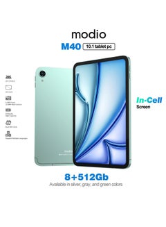modio M40 10.1inch Tablet Pc, 8GB RAM+512GB ROM Green  - Image 1