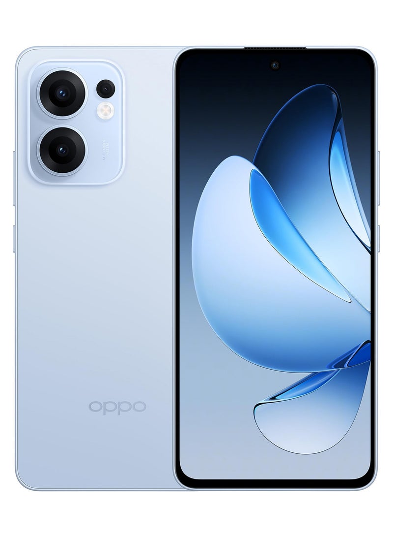أوبو Reno13 F 5G Dual SIM 12GB RAM 256GB Skyline Blue 5800mAh Large Battery IP69 Waterproof AI Smartphone - Middle East Version  - Image 2