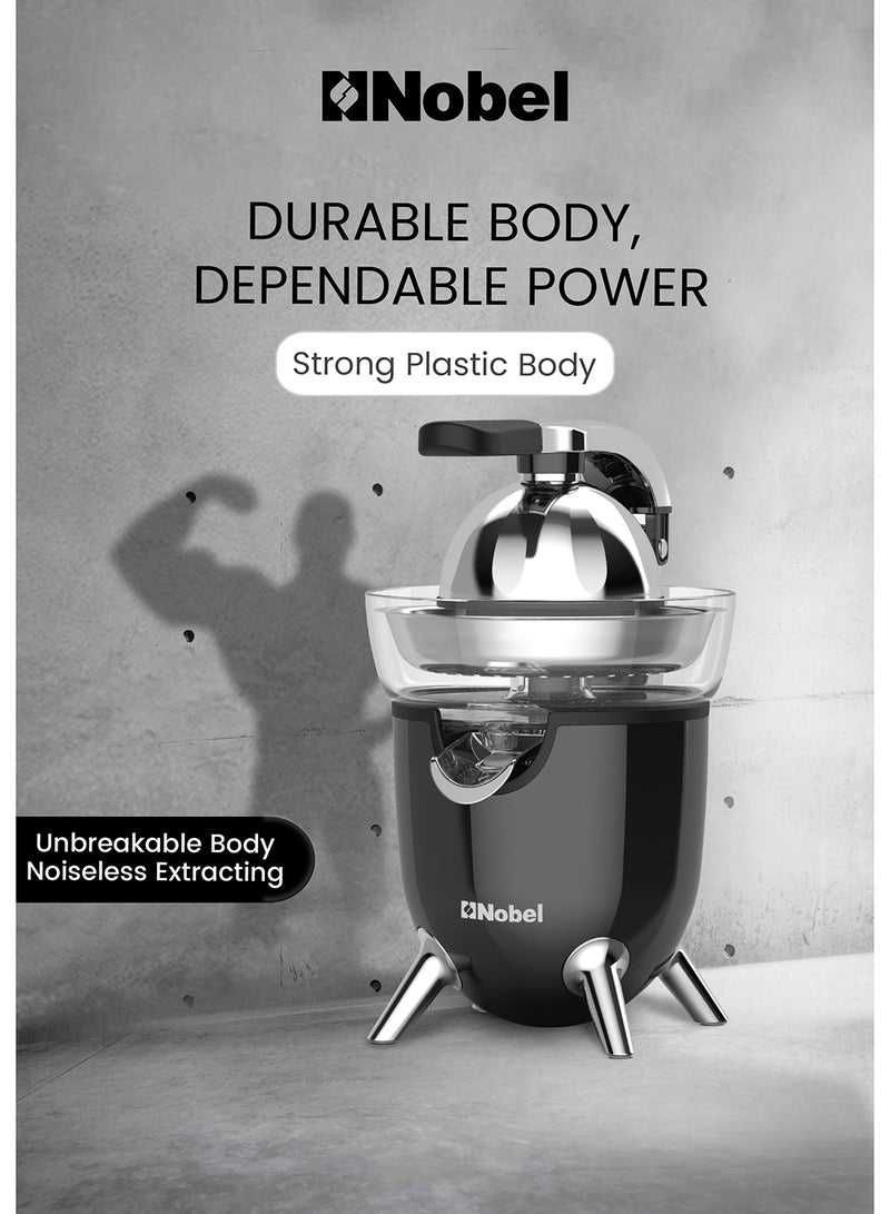 نوبل Nobel Citrus Juicer – High-Performance, 160W Durable, and Ergonomic Electric Juicer with Dual Cones, Quiet Operation, and Easy Maintenance NJ416 160 W NJ416 Black  - Image 5