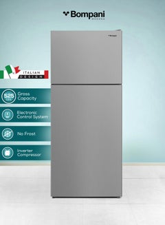 Bompani 525L Gross Capacity 413L Net Capacity Modern Double Door Refrigerator with Inverter Technology, , No-Frost, Multi-Air Flow, and Energy-Efficient Design 456.25 kW BR525SS Inox  - Image 1