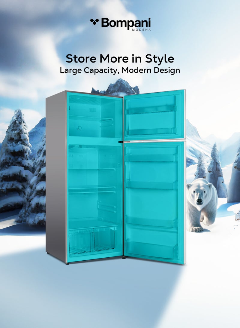 Bompani - 525L Gross Capacity 413L Net Capacity Modern Double Door Refrigerator with Inverter Technology, , No-Frost, Multi-Air Flow, and Energy-Efficient Design 456.25 kW BR525SS Inox - Image 1
