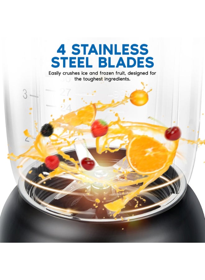 SONASHI 2-in-1 Powerful Blender – 1.8L Unbreakable Jar with Grinding Cup | Stainless Steel Blades with Pulse Control | Heavy-Duty Motor with Overheat Protection | 2-Speed Settings | Durable Kitchen Appliance for Blending, Grinding & Mincing | SB-162 600W Black 1.8 L 350 W SB-162 Black - Image 5