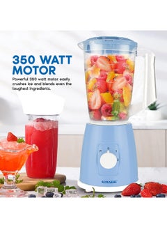 SONASHI 2 In 1 Blender With 2 Speed Settings and Pulse - Spice Grinding, Smoothie Making, And Juicing 350 Watts | Unbreakable Blender Jars With Stainless Steel Blades | Safety Lock System 1.8 L 350 W SB-162 Blue  - Image 4