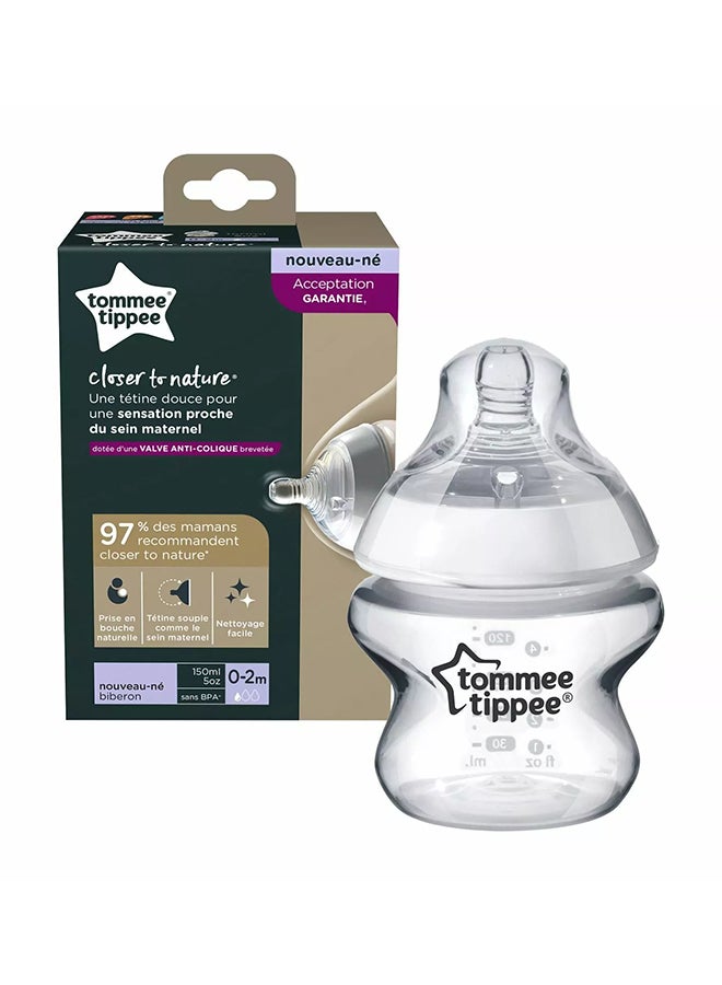 تومي تيبي زجاجة رضاعة للأطفال شفافة 150 مل، من 0 إلى 2 شهرًا وما فوق - Image 2