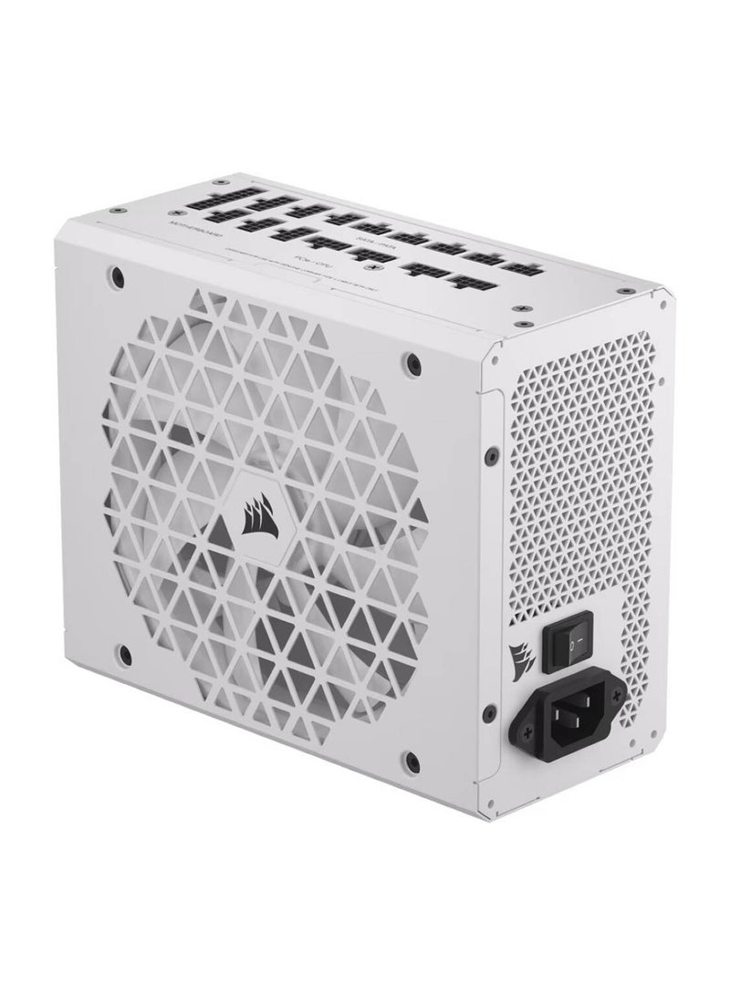 CORSAIR RM1200x Shift Fully Modular ATX Power Supply, 1200W Power, 80 Plus Gold, Modular Side Interface, ATX 3.0 & PCIe 5.0 Compliant, Zero RPM Fan Mode, 105°C-Rated Capacitors, CP-9020276-UK White  - Image 2