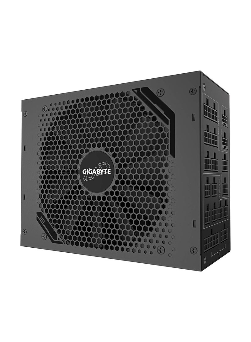 GIGABYTE UD1600PM PG5 AI TOP Fully Modular Power Suppler, 1600W Power, 80 PLUS Platinum Efficiency, 140mm Double Ball Bearing Fan, ATX 12V v3.1, PCIe Gen 5.0, UD1600PM-PG5 Black - Image 2