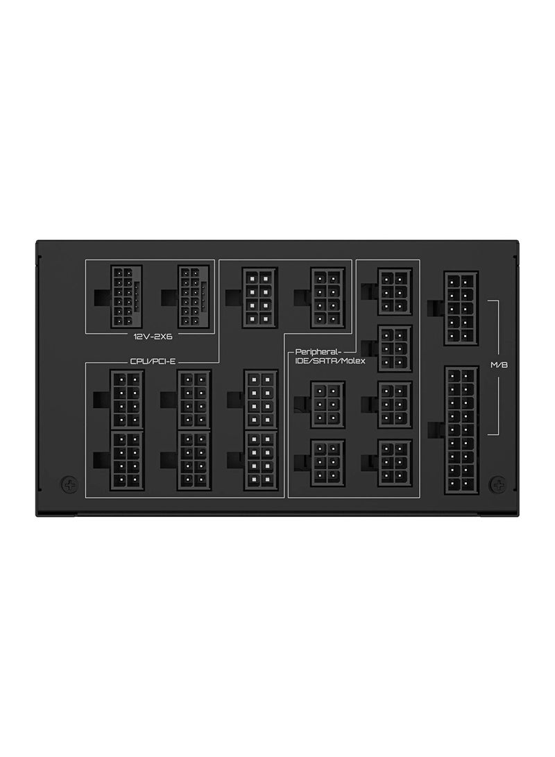 GIGABYTE UD1600PM PG5 AI TOP Fully Modular Power Suppler, 1600W Power, 80 PLUS Platinum Efficiency, 140mm Double Ball Bearing Fan, ATX 12V v3.1, PCIe Gen 5.0, UD1600PM-PG5 Black - Image 3