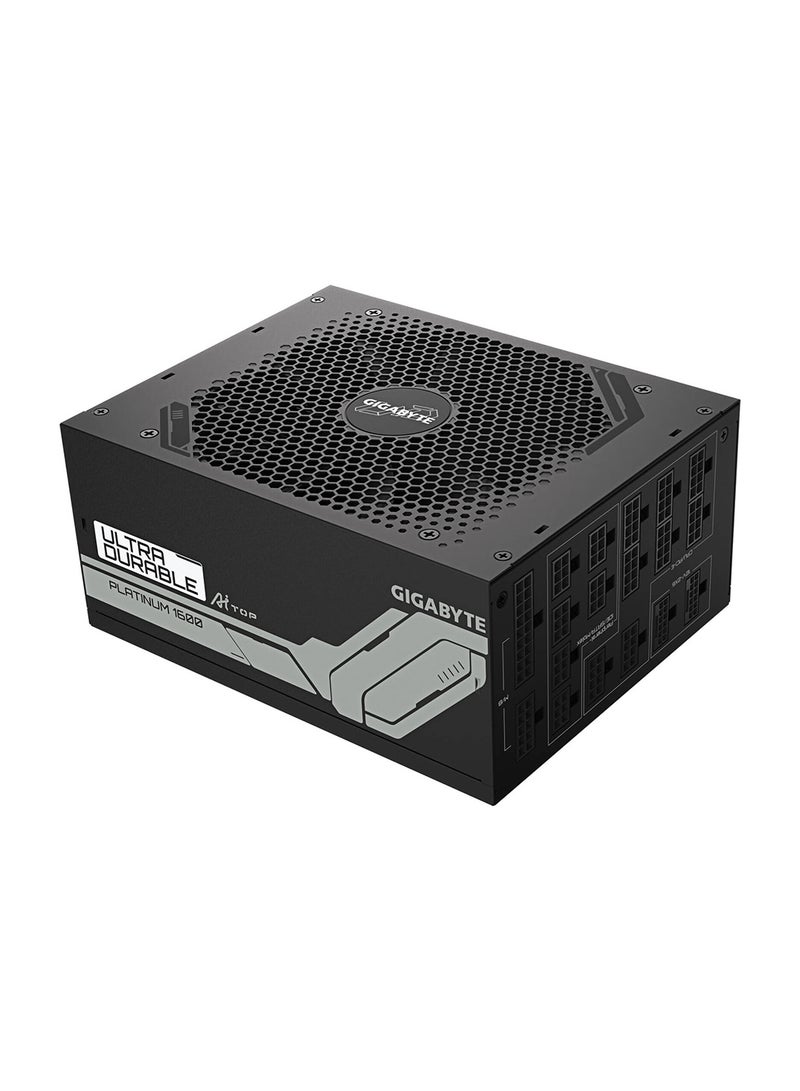 GIGABYTE UD1600PM PG5 AI TOP Fully Modular Power Suppler, 1600W Power, 80 PLUS Platinum Efficiency, 140mm Double Ball Bearing Fan, ATX 12V v3.1, PCIe Gen 5.0, UD1600PM-PG5 Black - Image 4