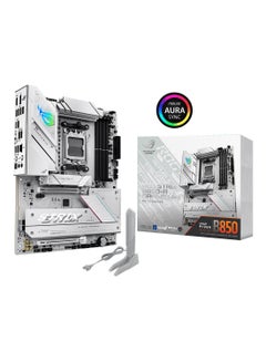 أسوس ROG STRIX B850-A GAMING Wi-Fi Motherboard | AMD AM5 Socket, B850 Chipset, 4 x DIMM DDR5 Slots (Up to 192GB, 8000+ MT/s OC), PCIe 5.0 x16, Wi-Fi 7, 2.5Gb Ethernet, 4 x M.2 Slots, USB 20Gbps Type-C, SupremeFX ALC4080 Audio, Aura Sync RGB Lighting, AI Networking II, BIOS FlashBack, ATX Form Factor | 90MB1J50-M0EAY0 White  - Image 1